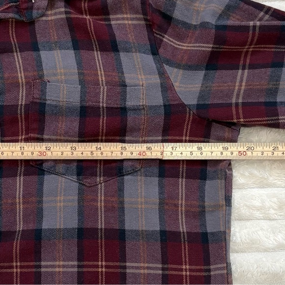 BRANDY MELVILLE Wylie Button Down Flannel Red and Gray Checkered 100% Cotton - Picture 6 of 8